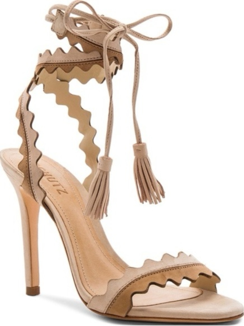 SCHUTZ LISANA HEEL IN DESERT& TANINO II, Size 10